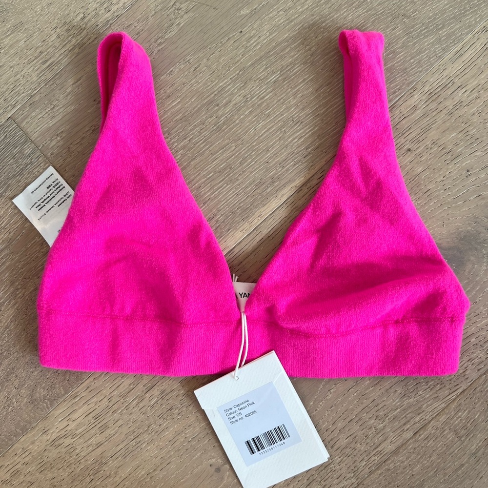 Lisa Yang pink cashmere bra